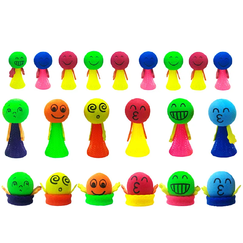 10Pcs Kids Plastic Doll Funny Toy Children Toys Random Multicolor Kids Baby Creative Gift Jump Bounce Elf Party Birthday Fly Man rts inflatable climbing pool children s park balls pits toys inflatable bounce house trampolin outside playground rotate slide