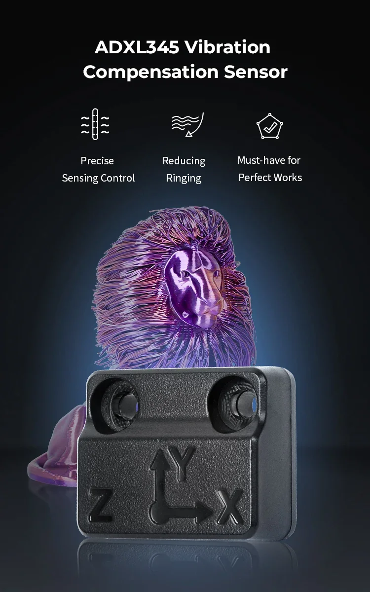 Creality 공식 진동 보상 센서, 소닉 패드용, 정밀 감지 제어, 울림 감소, 3D 프린터 부품, ADXL345