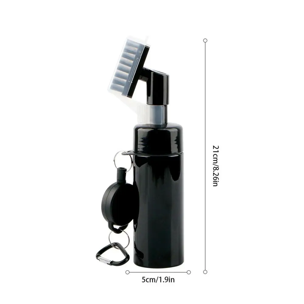 Portable Golf Club Groove Cleaning Brush with Built-In Water Bottle