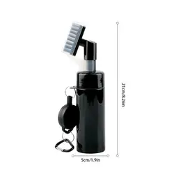 Portable Golf Club Groove Cleaning Brush with Built-In Water Bottle (Black)