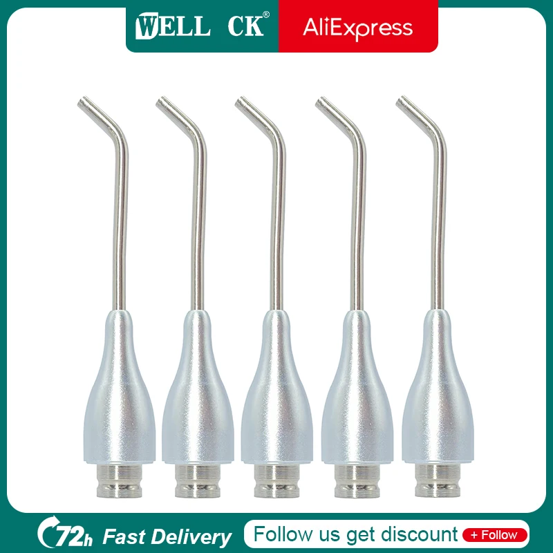 

WELL CK 10pcs Oral Autoclavable Spray Nozzles Tips Dental Air Polisher Unit Teeth Whitening Air Flow Oral Hygiene