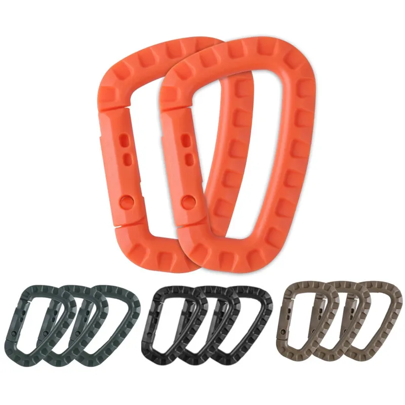 

Tactical Carabiner Keychain 1/3Pcs D Rings Light Weight Spring Snap Gear Clip Hooks Backpack Hanging for Outdoor Travelling