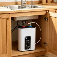 Chauffe-eau électrique instantané compact 8L 1500W IPX4 avec prise UE, pour installation sous évier domestique 4