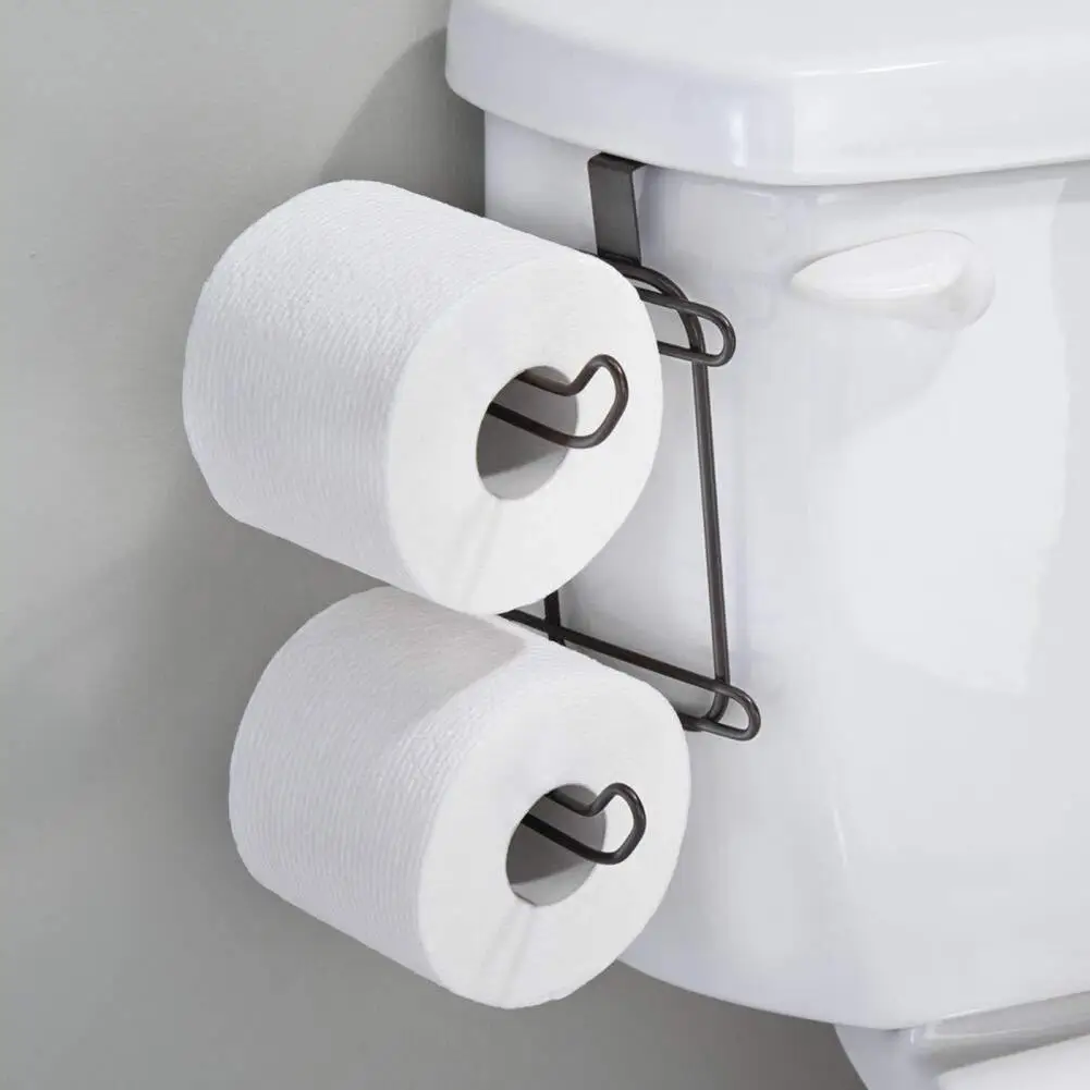 Tissue Holder Double-layer Toilet Paper Holder with Strong Load-bearing Capacity Rust-resistant Tissue Rack for Bathroom Kitchen