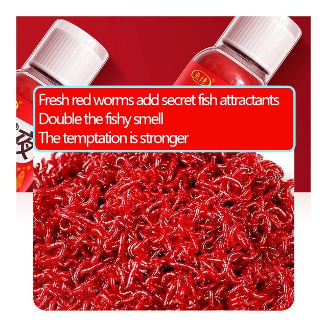 Red Worm Liquid Bait 100ml Red Worm Attractant Scents Safe Effective Fish  Bait Attractant Enhancer For Salt Water Fresh Water, Red Worms In Water