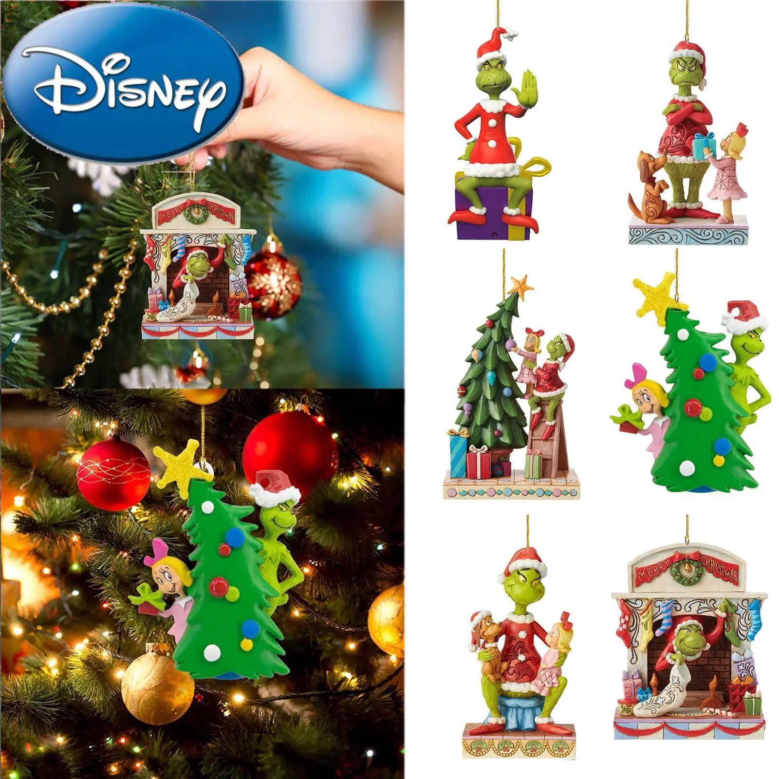 

Плоские рождественские украшения из аниме Disney, Мультяшные фигурки, рождественские подвесные украшения для автомобиля, 6-8 см, Детский рюкзак, подарки