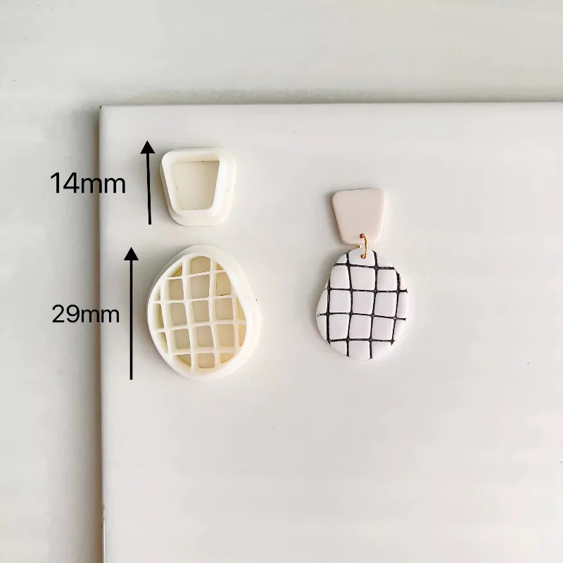 DIY Soft Pottery Earring Molds Ins Style Soft Pottery Earring Clay Mold Handmade Earrings Clay Cutter Ceramic Jewelry Tools Silicone Mold Polymer Clay Cutter