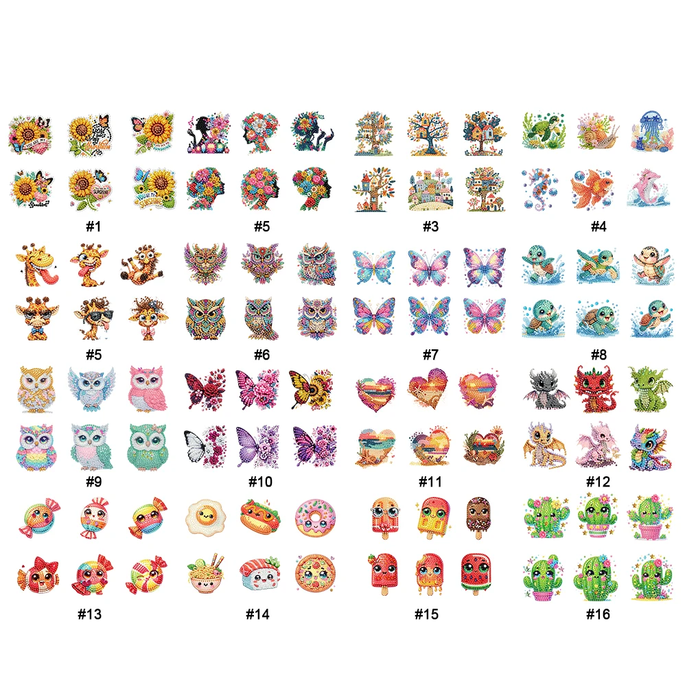 6Pcs Acrylic Beach Diamond Painting Refrigerator Magnet Diamond Painting Fridge Magnet DIY Fridge Stickers for Adults Beginners