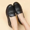 New Spring Women Shoes Low Top Round Head Loafers Waterproof Soft Leather Shoes Solid Color Versatile Casual Shoes Zapatos Mujer 2