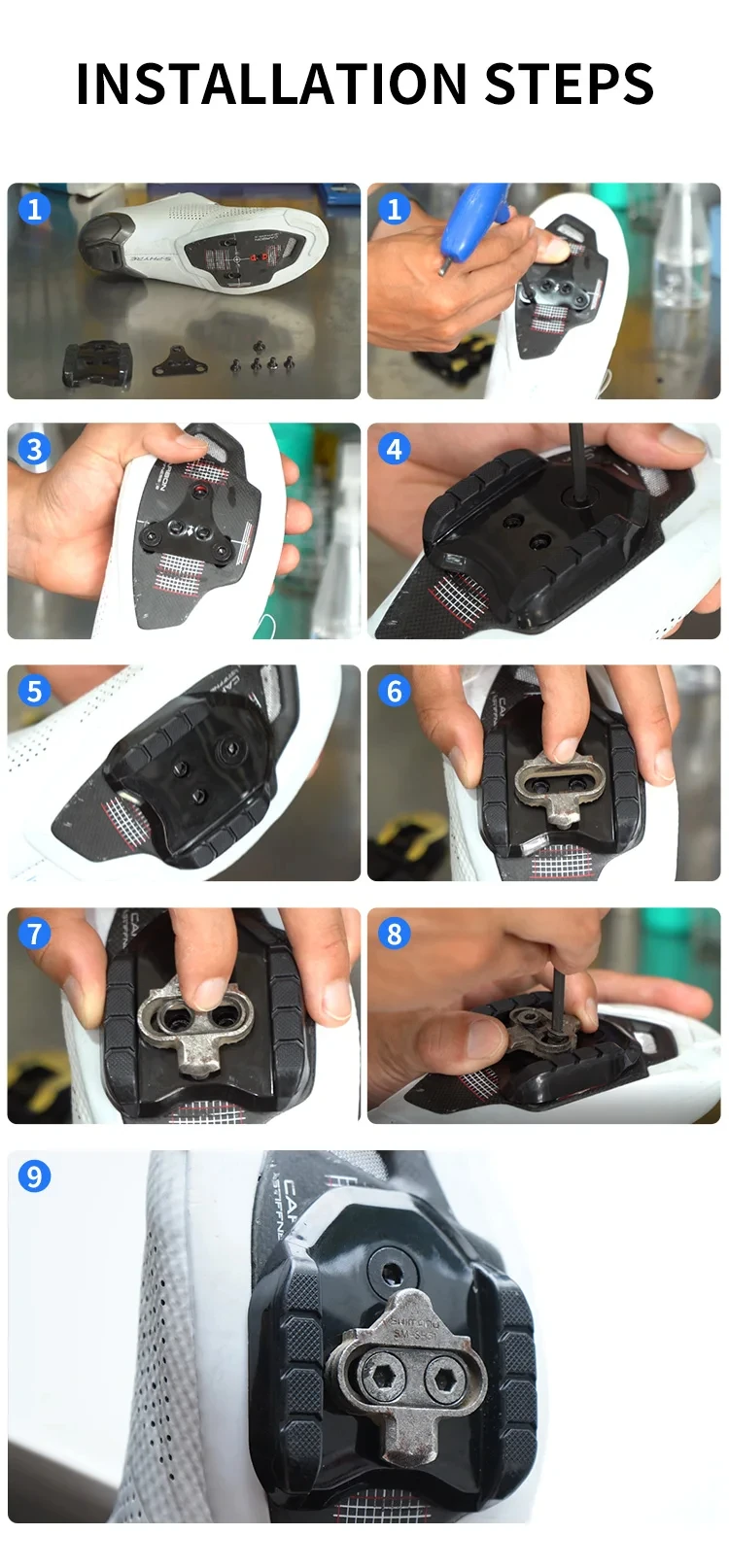 Rrskit Straße Mountainbike Locking Klinge Konverter Geeignet Für MTB Rennrad Locking Pedale Radfahren Schloss Schuhe Adapter Stollen – Detail 4