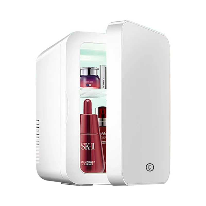 Smart table with led mirror fridge refrigerator 8l 10l small fridge mini smart touch table with refrigerators and freezers home