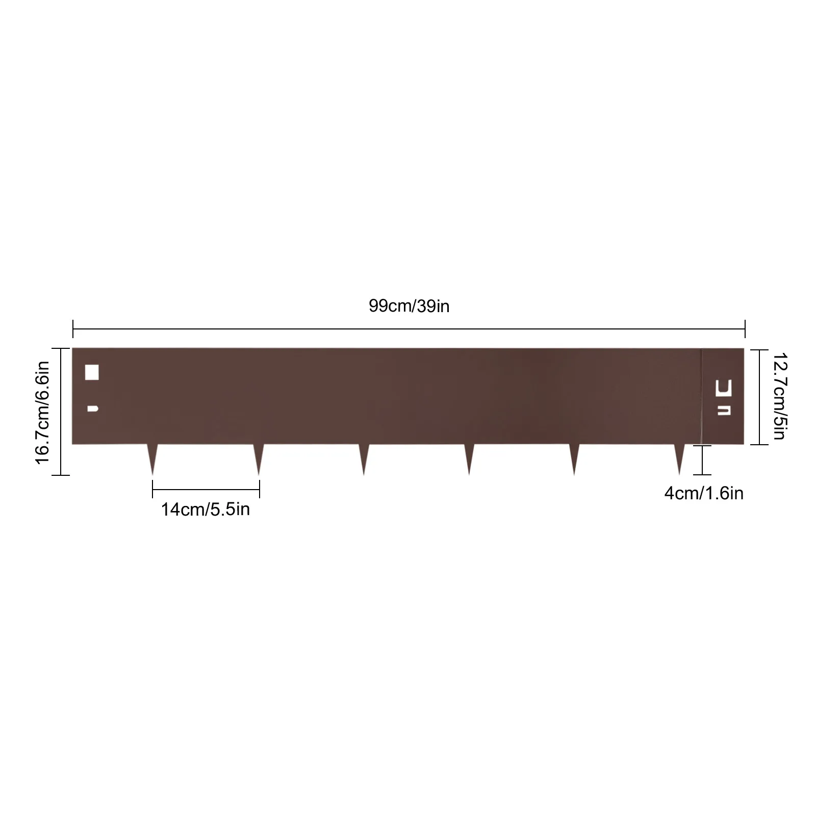 5 Pcs 5" x 39" Lawn Edging Barriers Steel Landscape Edging Kit, Metal Garden Border, Lawn Edge for Garden Yard
