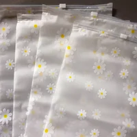 Daisy Flower Transparent Flamingo Travel Storage Bag Zipper Lock Waterproof Clothing Closet Underwear Sorting Bag 2