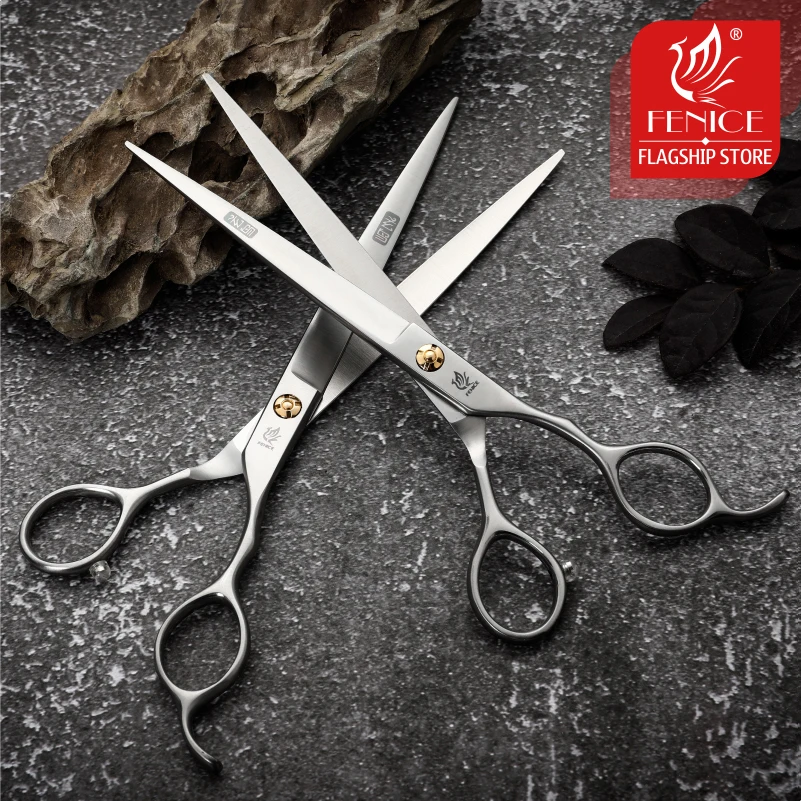 Dog Grooming Scissors Fenice Professional 7.0 /7.5 inch pet grooming dog hair trimmers scissors serrated blade