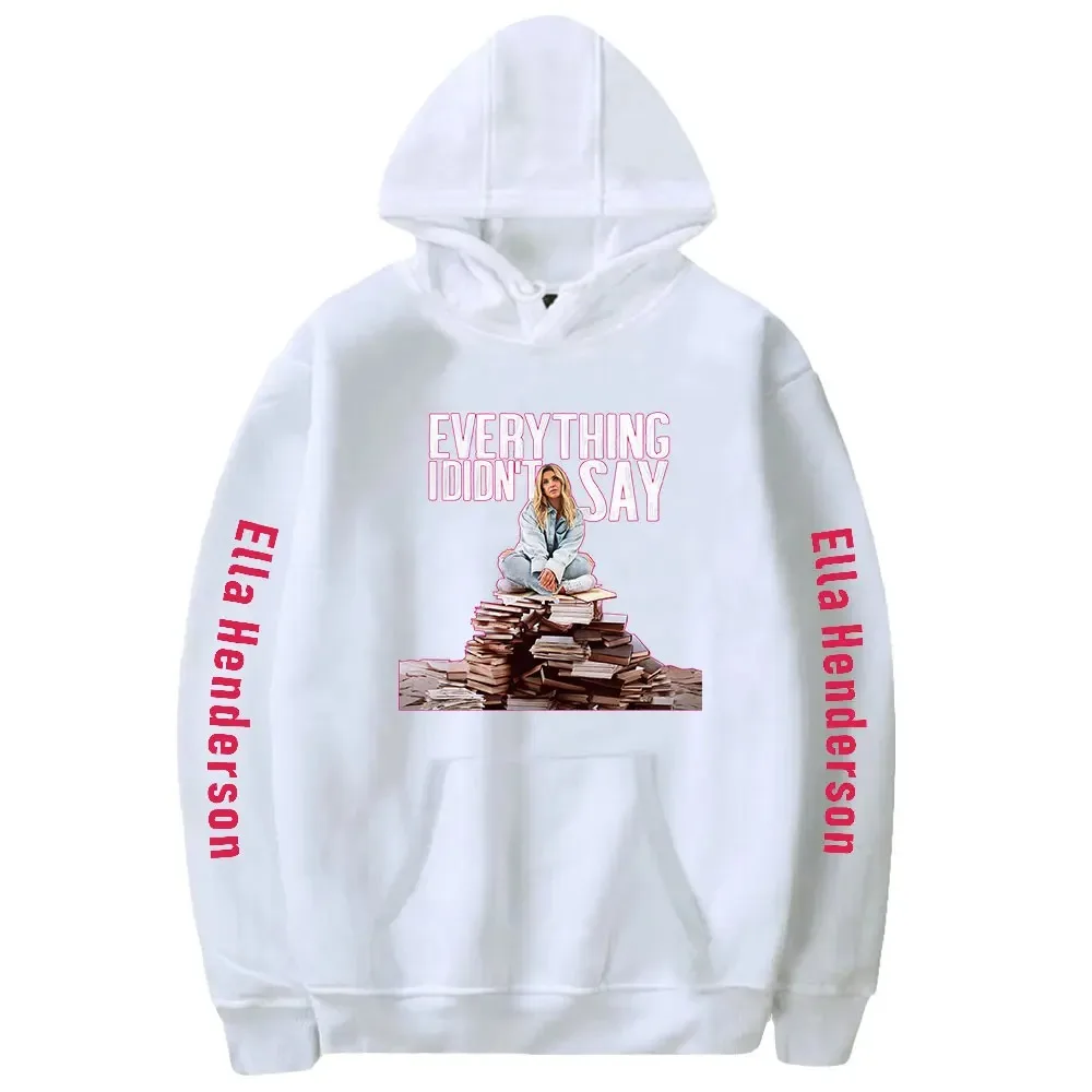 Ella Henderson Hoodie Mulheres Homens Manga Longa Pullover Moletons Com Capuz Unisex Casual Streetwear Moda Roupas 2024