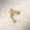 1/4Pairs 316L Stainless Steel Eearring Stud Cartilage Piercing Jewelry Helix Tragus Lip Flat Back Tiny Earrings for Women 18G 3