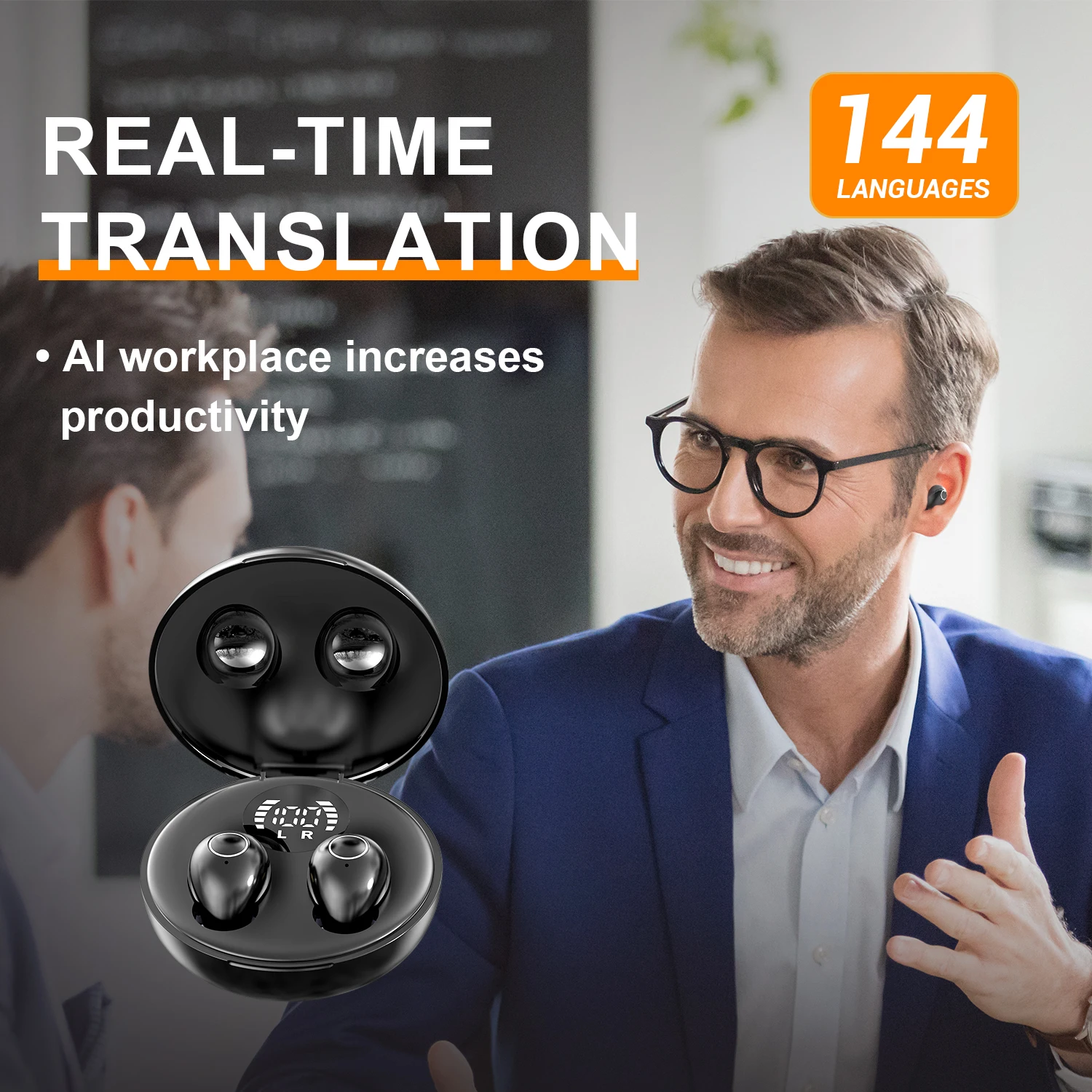 AI Real-Time Translation Earbuds Wireless Headphones Bluetooth Earphone Noise Reduction Headset For Xiaomi Redmi Small Earphones wireless earphones wireless earbuds bluetooth earphones wireless bluetooth earphones bluetooth headphones wireless bluetooth headphones wireless headset