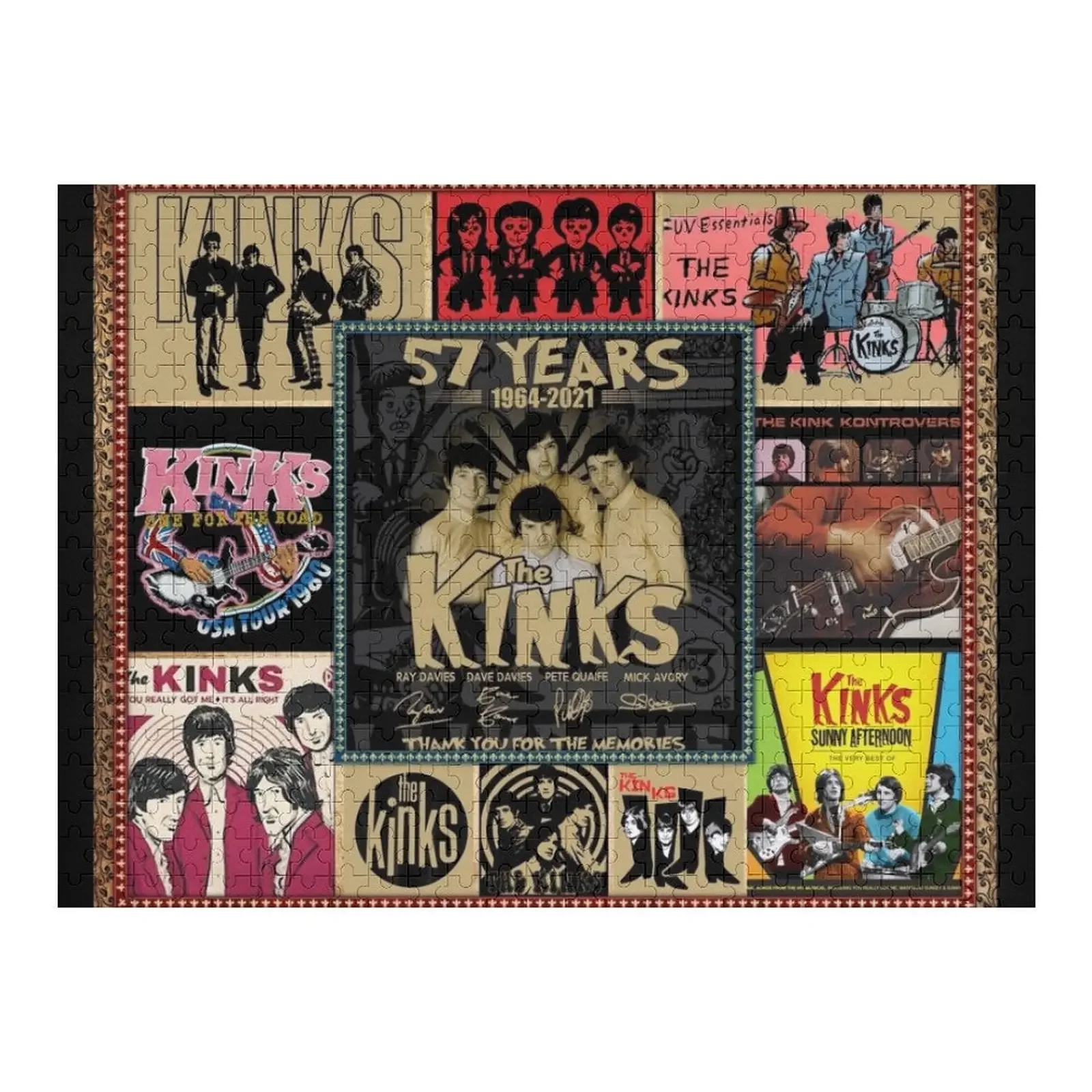 The Kinks Band Photo Collage Jigsaw Puzzle Customizable Child Gift Jigsaw Custom Puzzle