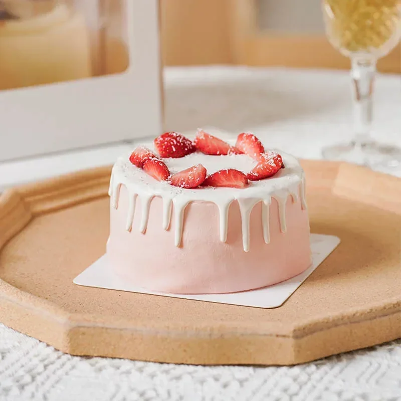 DAJAVE 20 scatole trasparenti per torte da 10 cm, con manico e base