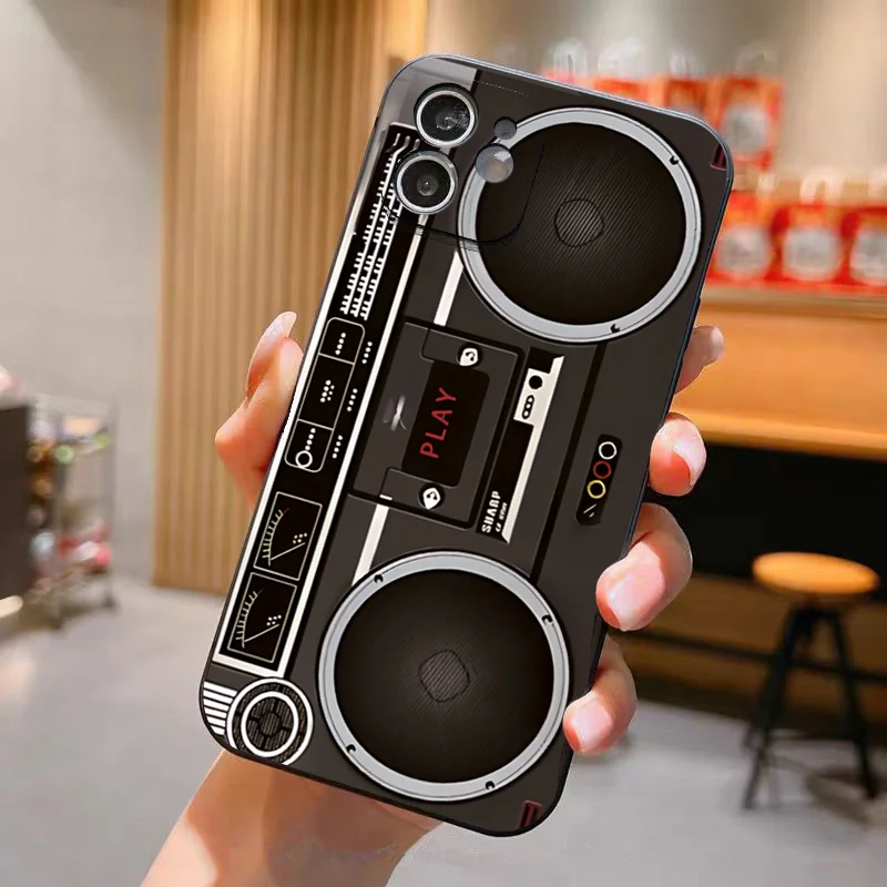 Vintage Radio Design Shockproof Silicone Phone Case - Soft Cover s