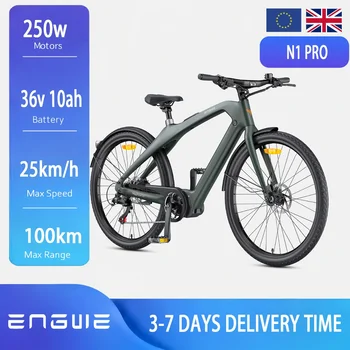 Bicicletta elettrica ENGWE N1 pro 250W 36V10AH Batteria al litio rimovibile Freni idraulici Telaio in fibra di carbonio per adulti City Mountain Com