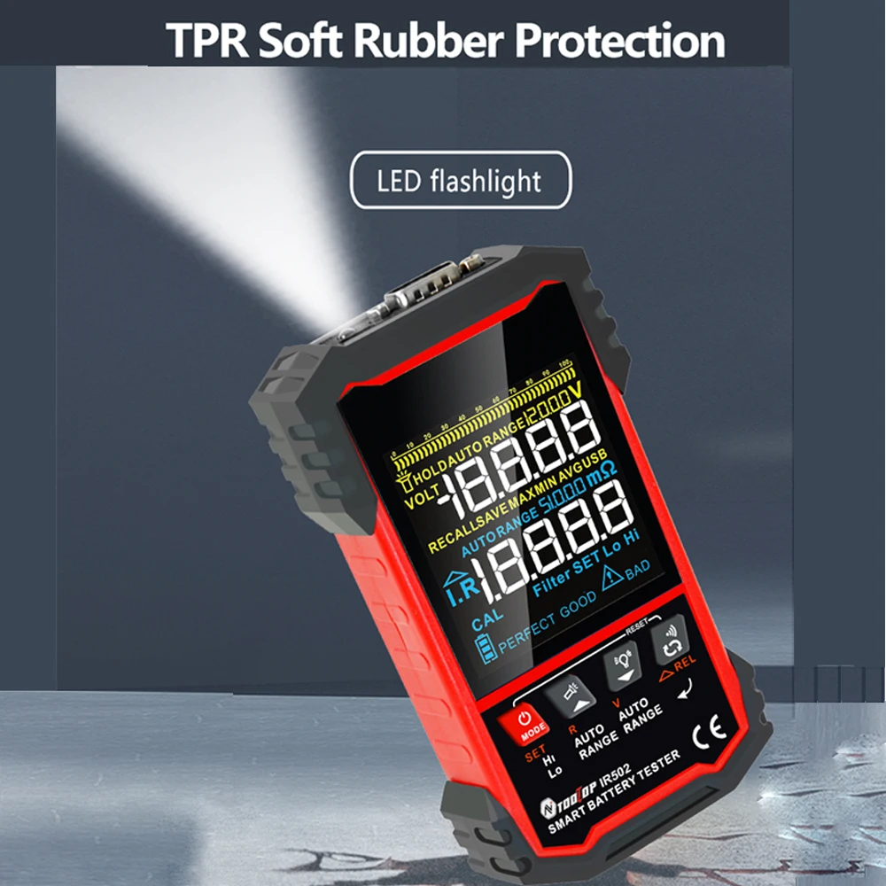 Resistance Tester TOOLTOP Lithium Battery Internal Resistance Tester