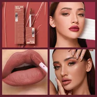 6 Colors Nude Matte Lip Gloss Waterproof Lasting Lipstick Not Fading Sexy Nude Red Pink Velvet Liquid Lipsticks Makeup Cosmetic 2