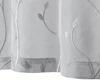 JINCHAN 2PCS Sheers Kitchen Curtains Rod Pocket Home Window Curtain Leaf Embroidery Voile Cafe Drapes Small Short Curtains 3