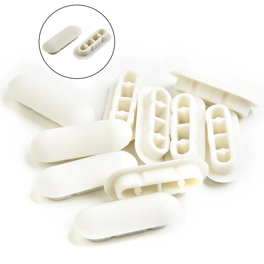 Toilet Seat Bumpers Home ABS+TPE White Accessories Cushion Pads Parts Replacement Set Stop Stopper 10Pcs