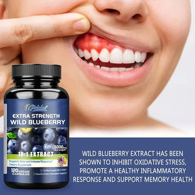 Wild Blueberry - Promotes Brain Health and Cognitive Function, Improves Memory, AntioxidantSupplements 4