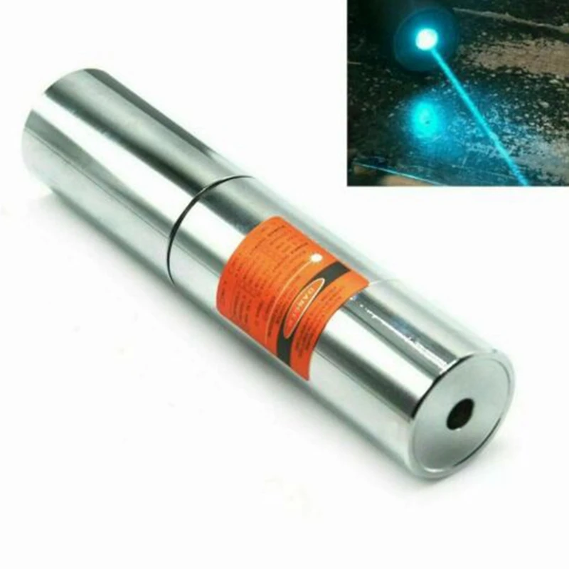 

488nm 1mw Waterproof Focusable Cyan-Blue Dot Laser Pointer 488T-60 Portable Flashlight