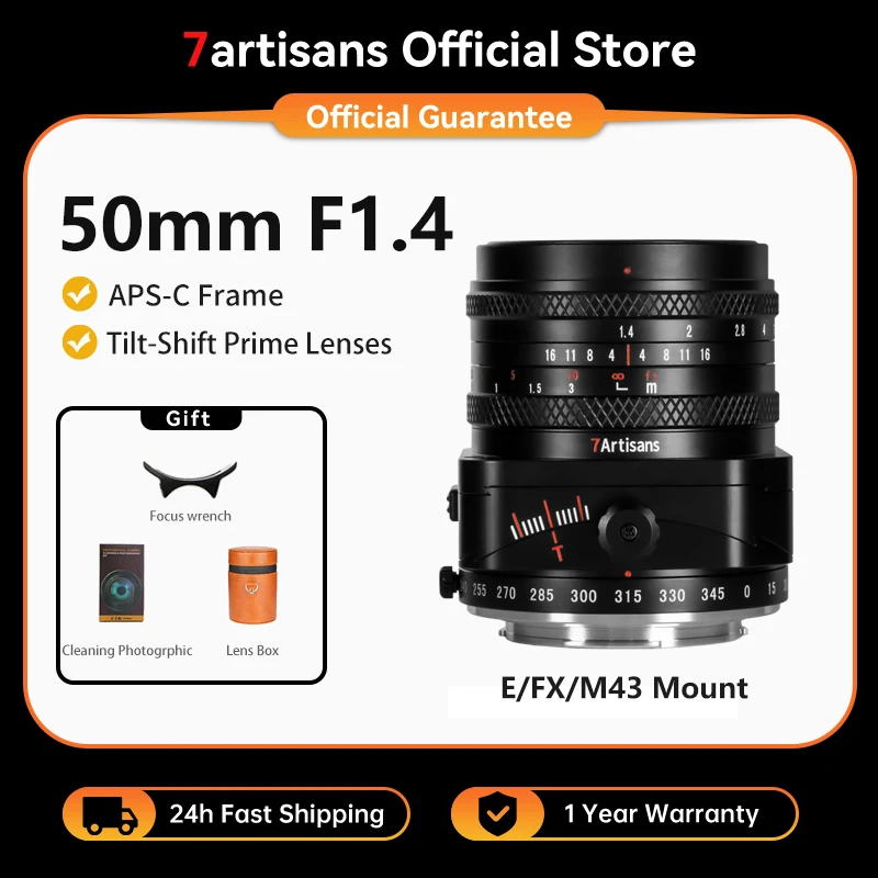 18mm F8 Wide-Angle Shift Lens, Compatible With Sony E-Mount