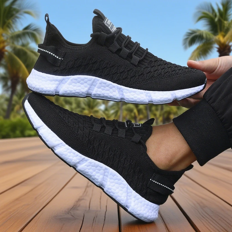 Hot Selling Men's Running Shoes Breathable Soft Sole Lightweight Mesh Walking Shoe Fashion Walking Shoes 2025 New Men's Sneakers