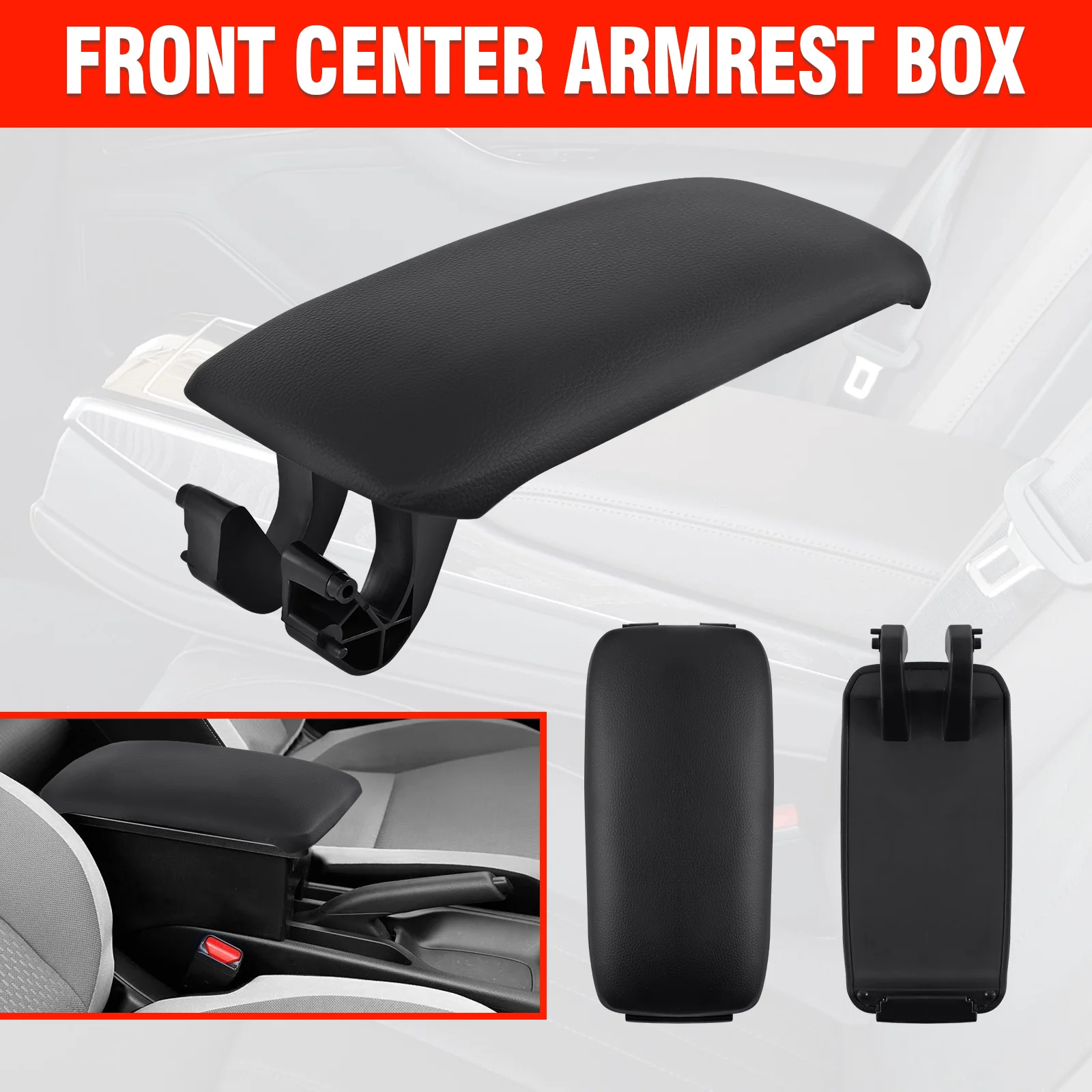 Samger Car Armrest Cover For Audi A3 8p Pu Leather Latch Lid Center