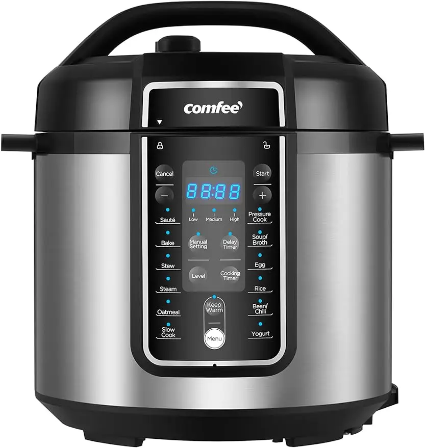 

Pressure Cooker 6 Quart with 12 Presets,Multi-Functional Programmable Slow Cooker,Steamer Rice Cooker