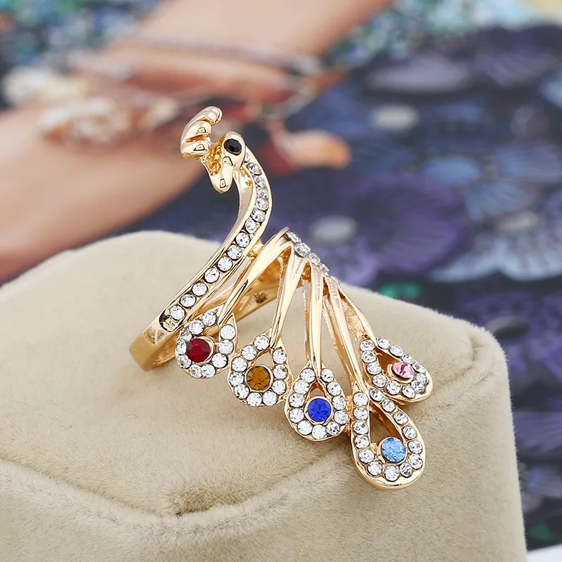 Diamond Studded Peacock Ring – PM Sons | Online Jewellery Store