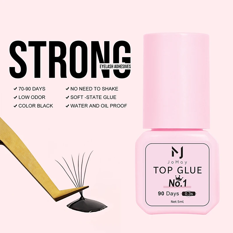 

JOMAY Extra Strong Eyelash Extension Glue 70-90DAYS Adhesive 0.3S Glue for Professional Lash Extensions Waterproof and oil proof