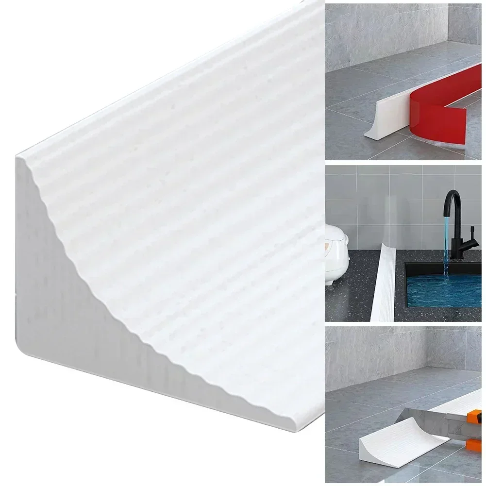 Silicone Water Barrier Bathroom Water Stopper Kitchen Countertop Bendable Retaining Strip Dry And Wet Separation Flood Barriers