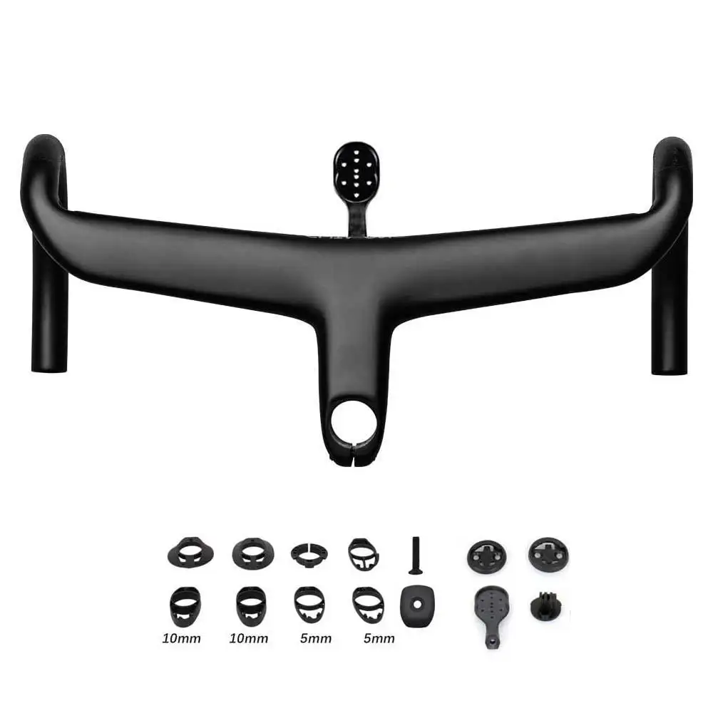 elitaone Road Carbon Handlebar Bent Bar Internal Cable Routing 127mm Drop 75mm Reach SL7 Bicycle Handlebar With Spacer