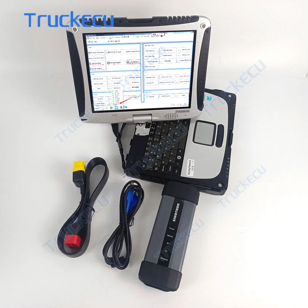 

For Sinotruk HOWO SHACMAN WeiCha OBD Diesel Truck Scanner Diagnostic Tool For HOWO A7/T7H/Sitrak/Hohan+Thoughbook CF19 laptop