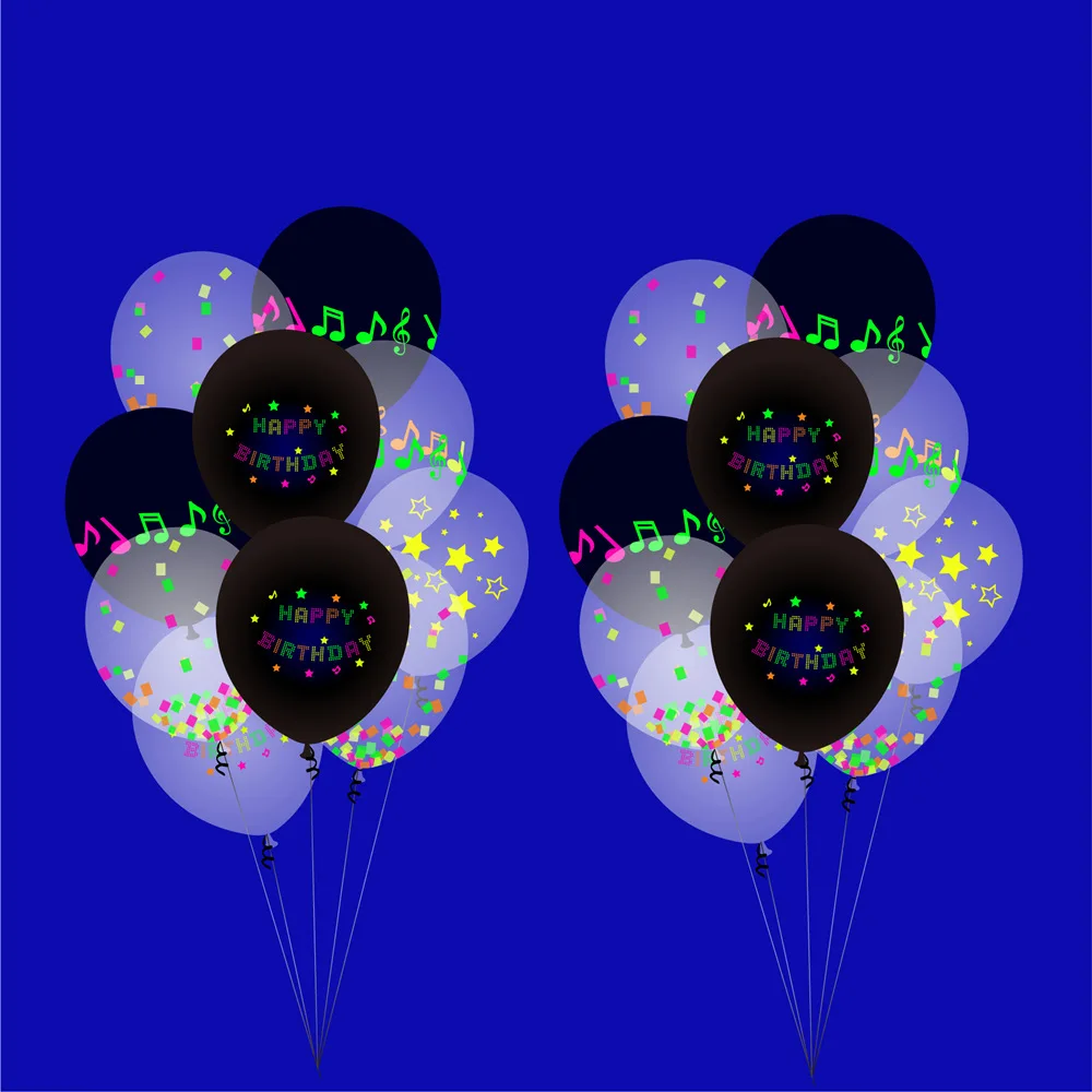 100Pcs Neon Balloons 12inch Blacklight UV Glow Birthday Balloons for Baby  Shower Decor Valentines Decorations Kids Air Globos To