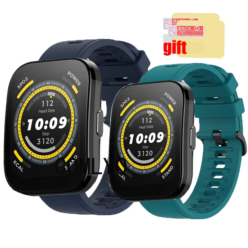 

Ремешок силиконовый для смарт-часов Amazfit Bip 5 bip5, мягкая защитная пленка для экрана браслета