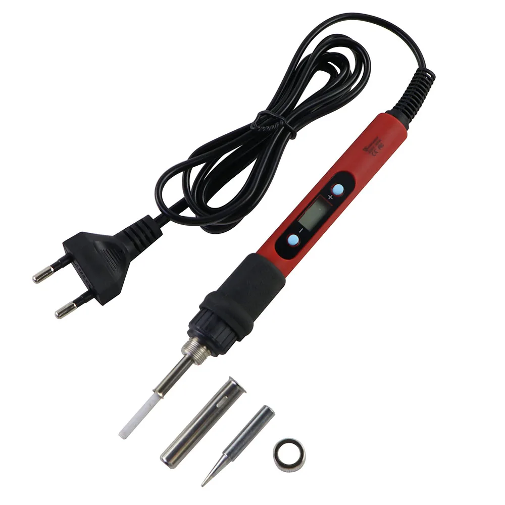 조정 가능한 온도 납땜 인두 80W 디지털 디스플레이 멀티 미터 조합 세트 수리 도구 내부 열 용접 펜