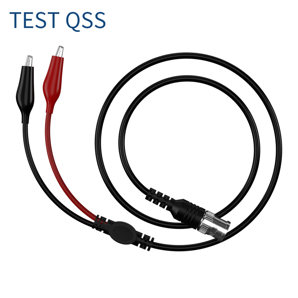 QSS 100CM Insulated BNC Male to Dual Alligator Clip Low Loss Coaxial