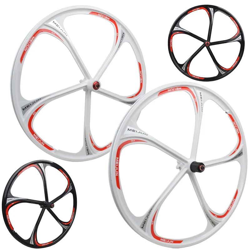 

MIEJUN 26-Inches Mountain Bikes Magnesium Wheels With Disc Brake Bearing Hubs Integrally Wheelset Wheel
