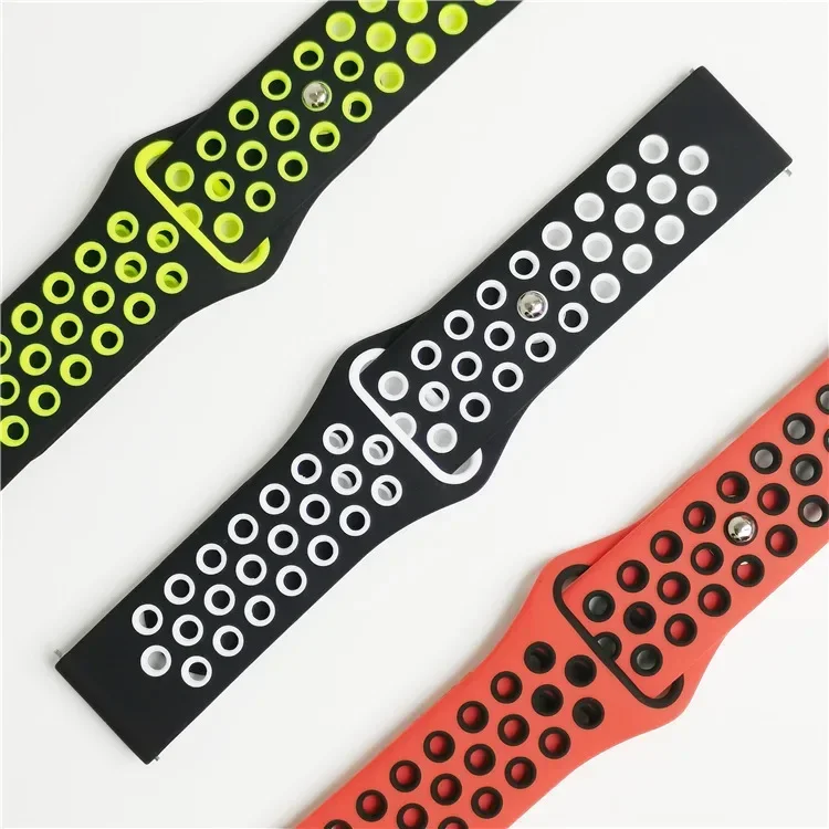 Breathable Sports Silicone Strap - Versatile 20mm/22mm Wristband