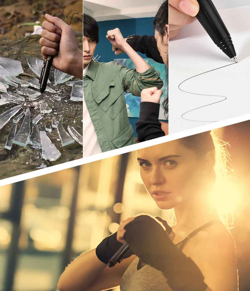 Aviation Aluminum Tactical Pen - Emergency Glass Breaker & Self-Defense Tool with Pocket Clip for EDC, Office & Student Use