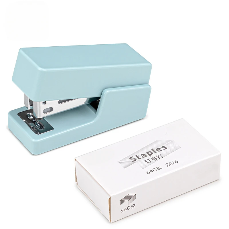 Mini Stapler Set Portable Color Paper Binding Machine Use 24/6 26/6 Staples Fashion Stationery Office Supplies