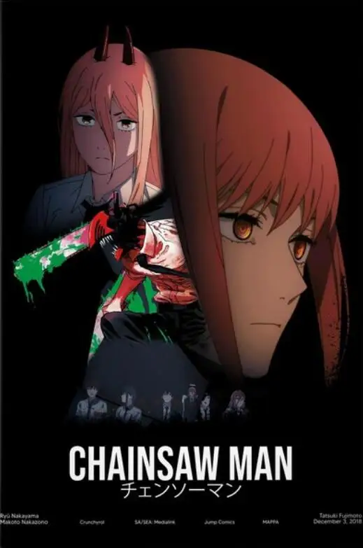 Chainsaw Man Anime Wall Art Canvas Poster