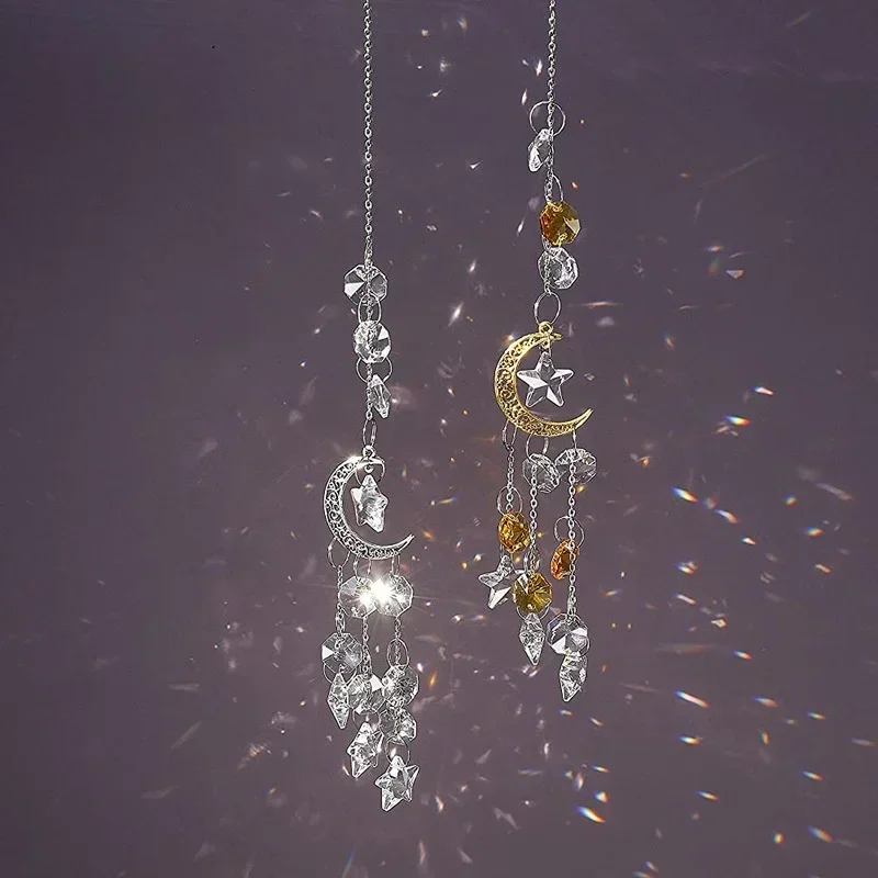 Wind Chimes Wind Chime Crystal Sun Catcher Crystal Hanging Decoration Crystal Wall Hanging Glass Pendant Ornament Crystal Light Catcher Window Hanging Suncatcher Living Room Decoration Crystal Rainbow Catcher Glass Light Wind Chimes Outdoor Art Hanging Pendant Garden Prism Window Tools